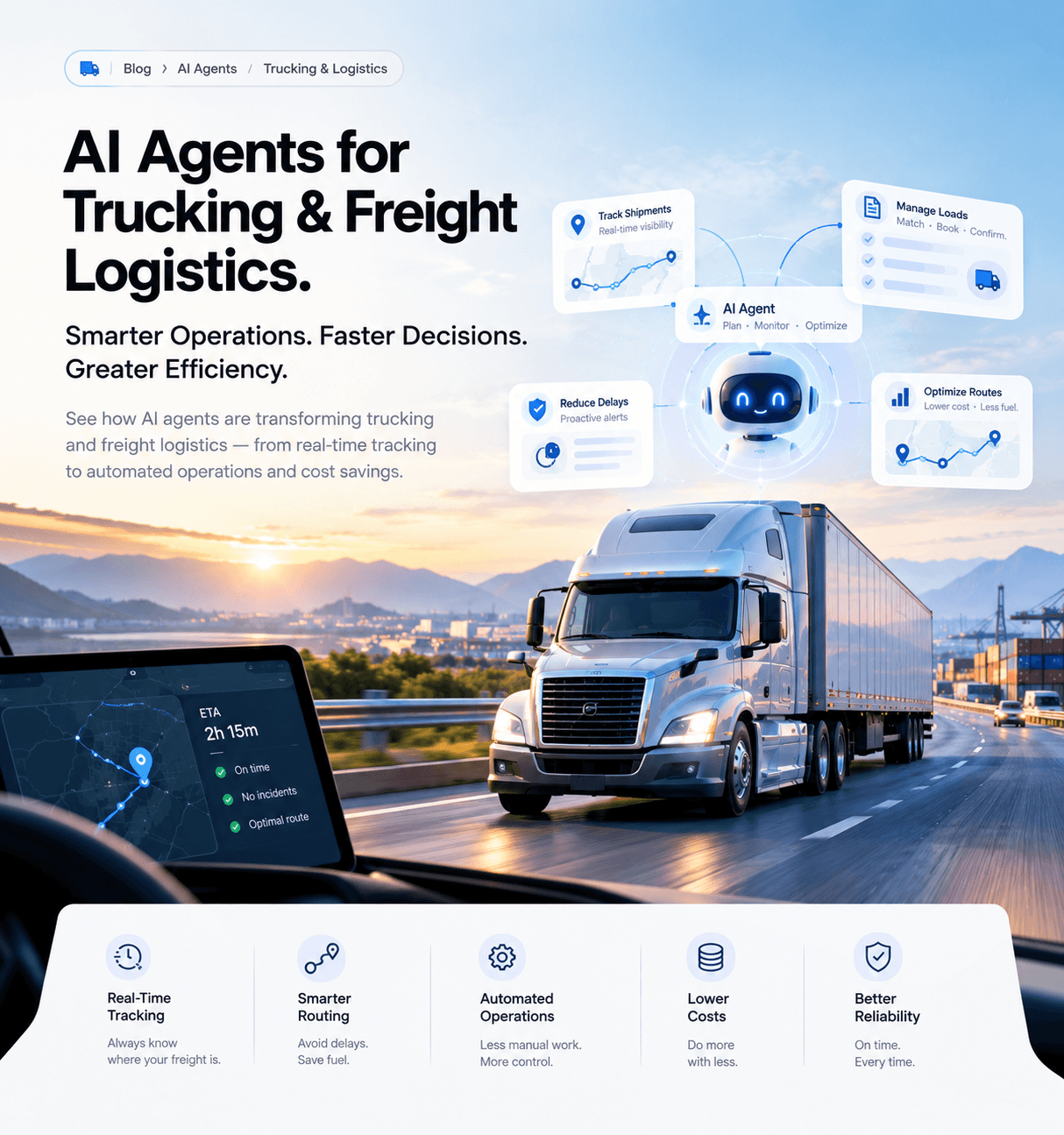 AI Agents for Trucking, Freight and Logistics Companies: 2027 Use Cases, Costs and Where to Start